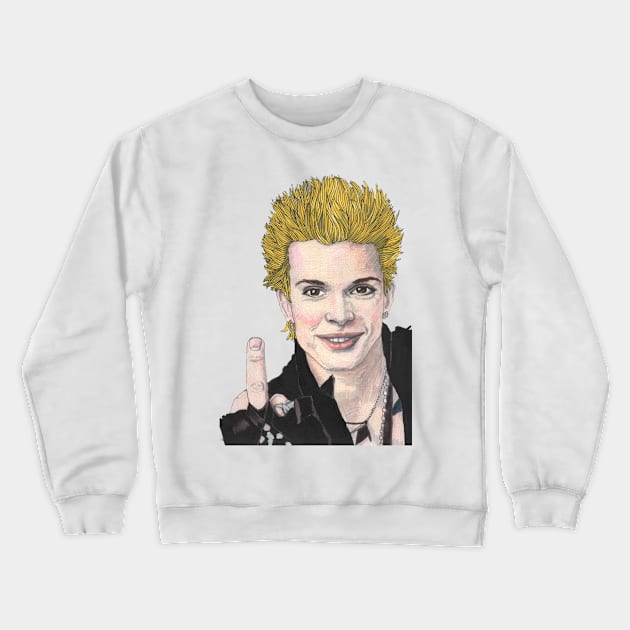 Billy Idol Crewneck Sweatshirt by paulnelsonesch